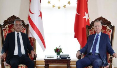 Cumhurbaşkanı Erdoğan, KKTC Cumhurbaşkanı Erhürman ile görüştü