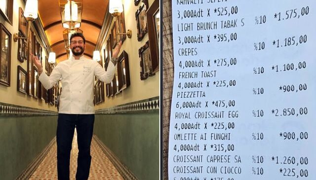 Danilo Zanna’nın restoran fiyatları tartışma yarattı! Menüdeki rakamlar ikiye böldü