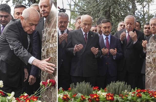 Bahçeli, Alparslan Türkeş’in kabrinde: Fotoğraf karesindeki detay dikkat çekti