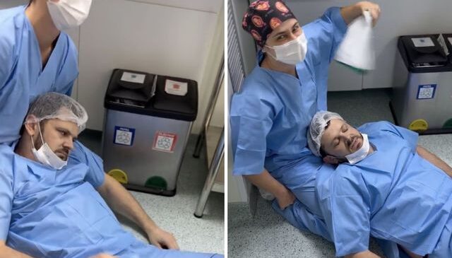 Doğumu eşi yaptı, “nazı” kocası çekti: Sosyal medyada alay konusu oldu!