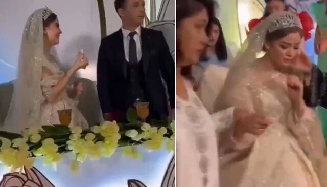 Düğünde skandal! Damat gelini tokatladı, annesi alıp götürdü