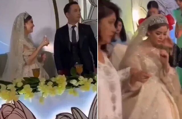 Düğünde skandal! Damat gelini tokatladı, annesi alıp götürdü