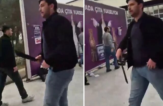 Ege Üniversitesi karıştı! Palalı saldırgan kamerada