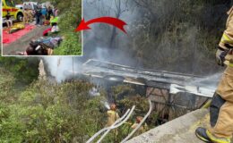 Yolcu otobüsü uçuruma yuvarlandı! 11 kişi feci şekilde can verdi