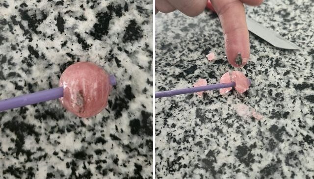 Şekerin içinden taş çıktı