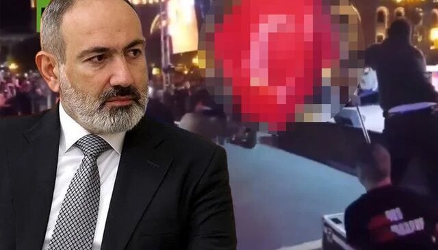 Ermenistan’da bayrağımıza alçak saldırı! Paşinyan’dan açıklama var