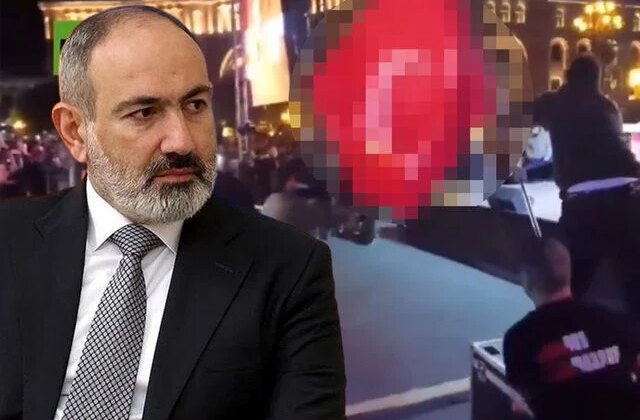 Ermenistan’da bayrağımıza alçak saldırı! Paşinyan’dan açıklama var