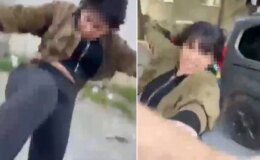 Eski eş tek sözle sinir krizi geçirdi! Kaskla saldırı kamerada