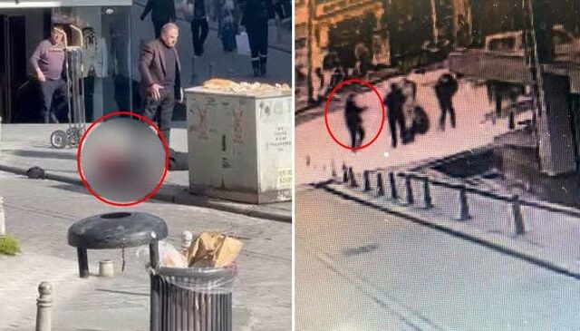 Kuryenin sokak ortasında öldürülme anı kamerada