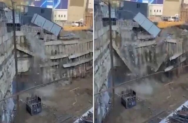 Fenerbahçe Stadı’nın yanındaki inşaatta istinat duvarı çöktü