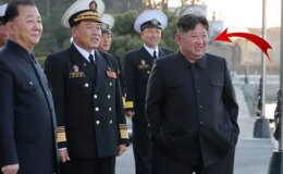 Gemiden atılan füze testini izleyen Kim’in keyifli anları dikkat çekti