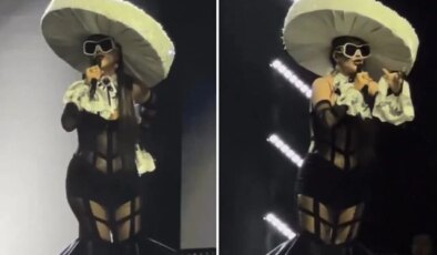 Hande Yener’in sahne kostümü geceye damga vurdu