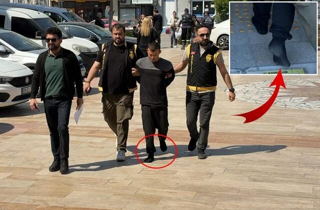 Polisi karşısında gören firari hükümlü çoraplarıyla kaçtı, kıskıvrak yakalandı