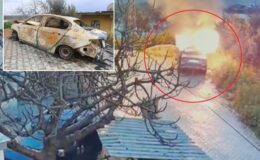 Park halindeki aracını küle çeviren kişi en yakını çıktı