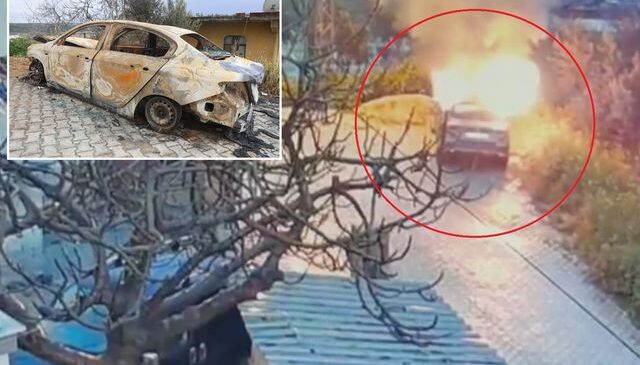 Park halindeki aracını küle çeviren kişi en yakını çıktı