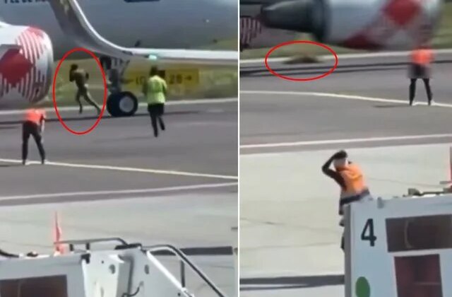 Havalimanında dehşet! Uçağın motoruna koşan adam feci şekilde can verdi