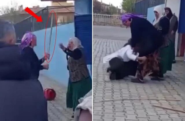En olmadık yerde eline sopayı alıp önce camları kırdı sonra kadını dövdü