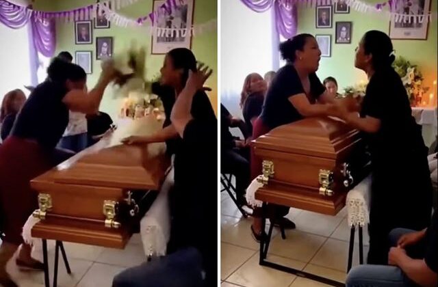 İhanet cenazede ortaya çıktı : İki sevgili tabut başında kavga etti