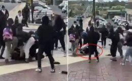 İnfial yaratan görüntü! Kalabalık grup küçük kızı linç etti, çevredekiler tezahürat yaptı