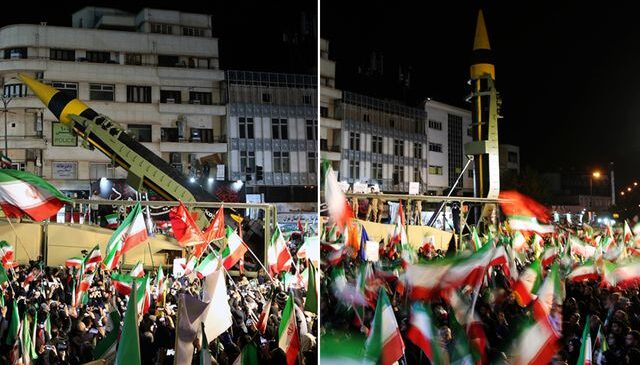 İran füzeleri meydana indirdi! Tahran’dan dikkat çeken görüntüler
