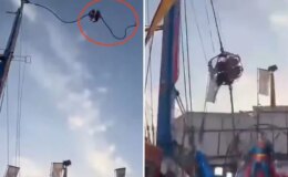 İspanya’da lunaparkta dev sapanın halatı koptu, 4 kişi yaralandı
