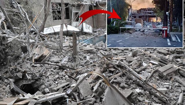 İran’ın kalbini vurdular! 100 yıllık merkez moloz yığınına döndü