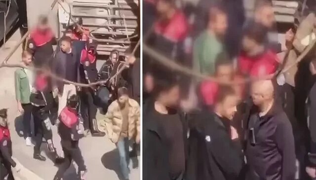 İsrail Konsolosluğu önündeki çatışmada şüphelilerden birinin yakalandığı anlar kamerada