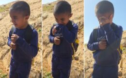 İsrail okul yollarını kapattı, küçük çocuk gözyaşlarına boğuldu