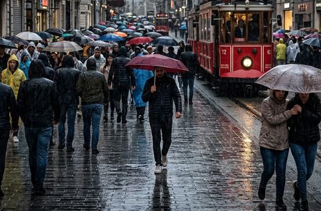 İstanbul’da yarın akşamdan itibaren kuvvetli yağış bekleniyor