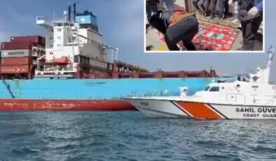 İstanbul’da Panama bandıralı gemide 106 kilogram kokain ele geçirildi