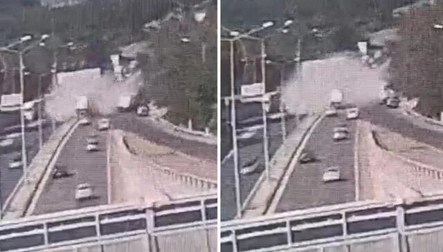 İzmir’de bir polis memurunun şehit olduğu, 2 kişinin hayatını kaybettiği kaza güvenlik kamerasında