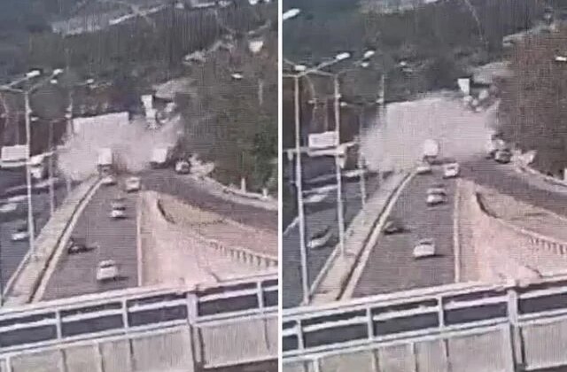 İzmir’de bir polis memurunun şehit olduğu, 2 kişinin hayatını kaybettiği kaza güvenlik kamerasında