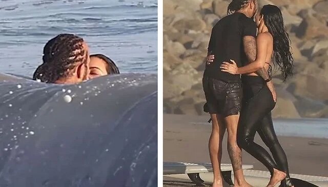 Kim Kardashian ve Lewis Hamilton, sörf yaparken aşk tazeledi