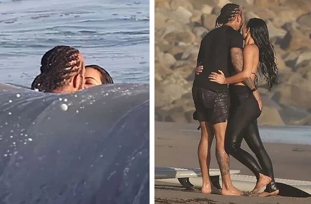 Kim Kardashian ve Lewis Hamilton, sörf yaparken aşk tazeledi