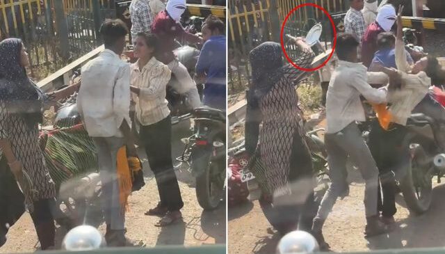 Kocasına sarkıntılık yapan kadını tencere kapağıyla dövdü