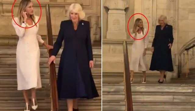 Kraliçe’nin yanında yaptığı hareket merak uyandırdı! Görüntüye yorum yağıyor