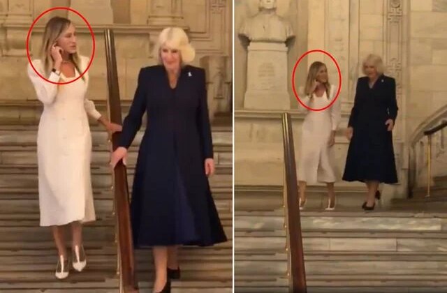 Kraliçe’nin yanında yaptığı hareket merak uyandırdı! Görüntüye yorum yağıyor