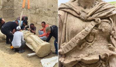 Molozların içinden tarih fışkırdı! Tam 2 bin yıllık Athena heykeli çıkarıldı