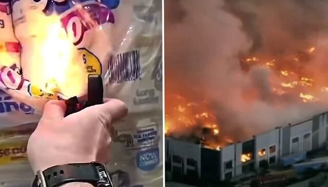 Maaşına kızdı, dev depoyu yaktı: O anları sosyal medyada paylaştı