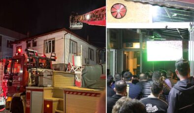 Mahalle yanarken onlar derbiyi izledi