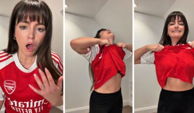 Manchester City’e kaybeden Arsenal taraftarı bir kadın sinir krizi geçirdi