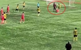 Ülkede futbolun bittiğini en iyi özetleyen görüntü! Rakibinin elmacık kemiğini kıran futbolcu tutuklandı