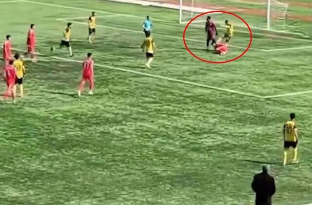 Ülkede futbolun bittiğini en iyi özetleyen görüntü! Rakibinin elmacık kemiğini kıran futbolcu tutuklandı