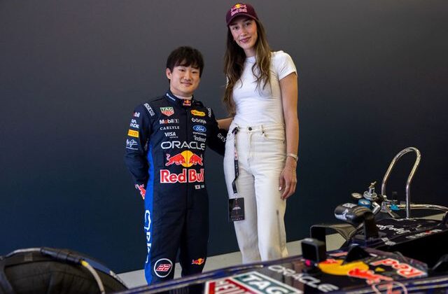 Milli voleybolcu Hande Baladın ile Formula 1 pilotu Yuki Tsunoda’nın arasındaki boy farkı dikkat çekti