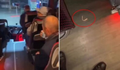 Muavin otobüste düşen takma dişin sahibini aradı: Bahattin ağabey dişin ağzında mı?