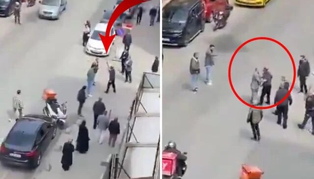 Öfkeli baba, palayla iş yerini bastı