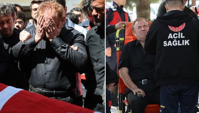 Ayla Öğretmen’in cenazesinde kahreden olay! Eşi tabut başında fenalaştı