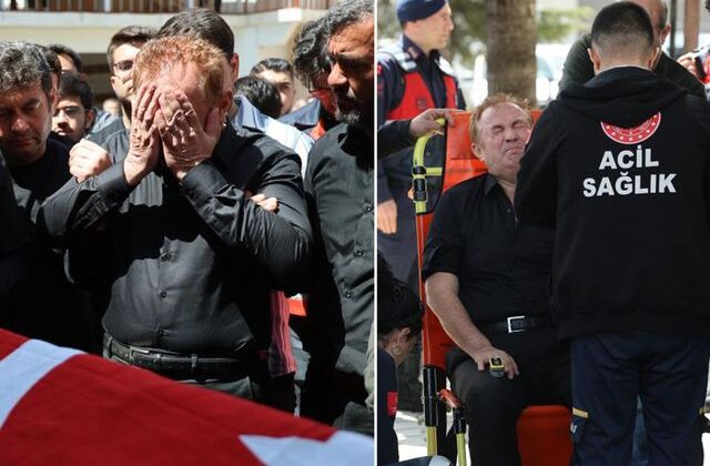 Ayla Öğretmen’in cenazesinde kahreden olay! Eşi tabut başında fenalaştı