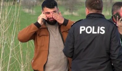 Otomobili alev alan sürücü gözyaşlarını tutamadı