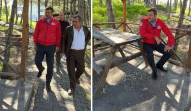 Parkta yere atılan çekirdek kabuklarını gören Karabük Belediye Başkanı Çetinkaya çileden çıktı